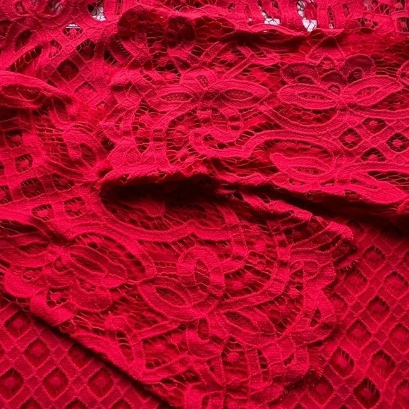 Rafaella Red Lace Top Size 10 - Picture 9 of 12
